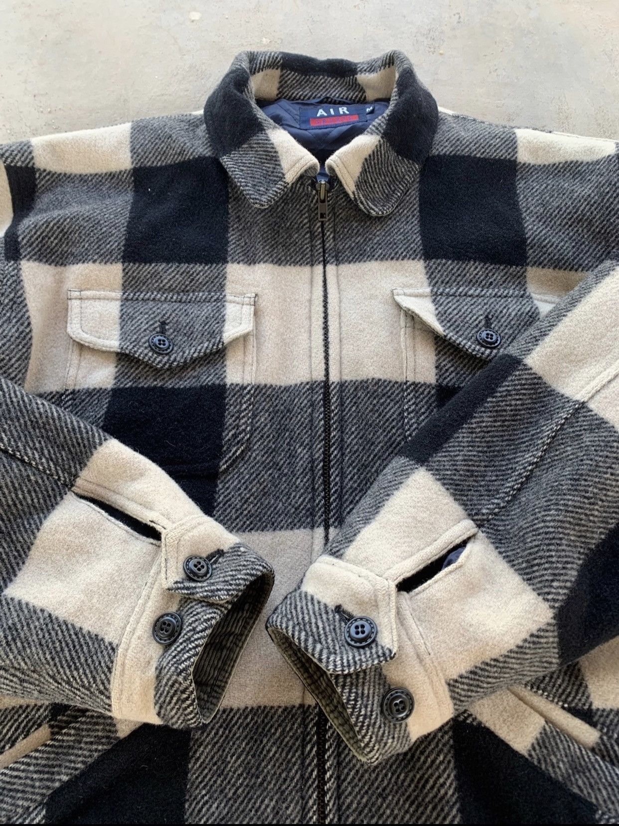 Flannel × Japanese Brand × Vintage Vintage Air Sports Checkered Wool Flannel Jacket Size US M / EU 48-50 / 2 - 4 Thumbnail