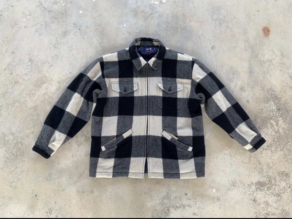 Flannel × Japanese Brand × Vintage Vintage Air Sports Checkered Wool Flannel Jacket Size US M / EU 48-50 / 2 - 2 Thumbnail