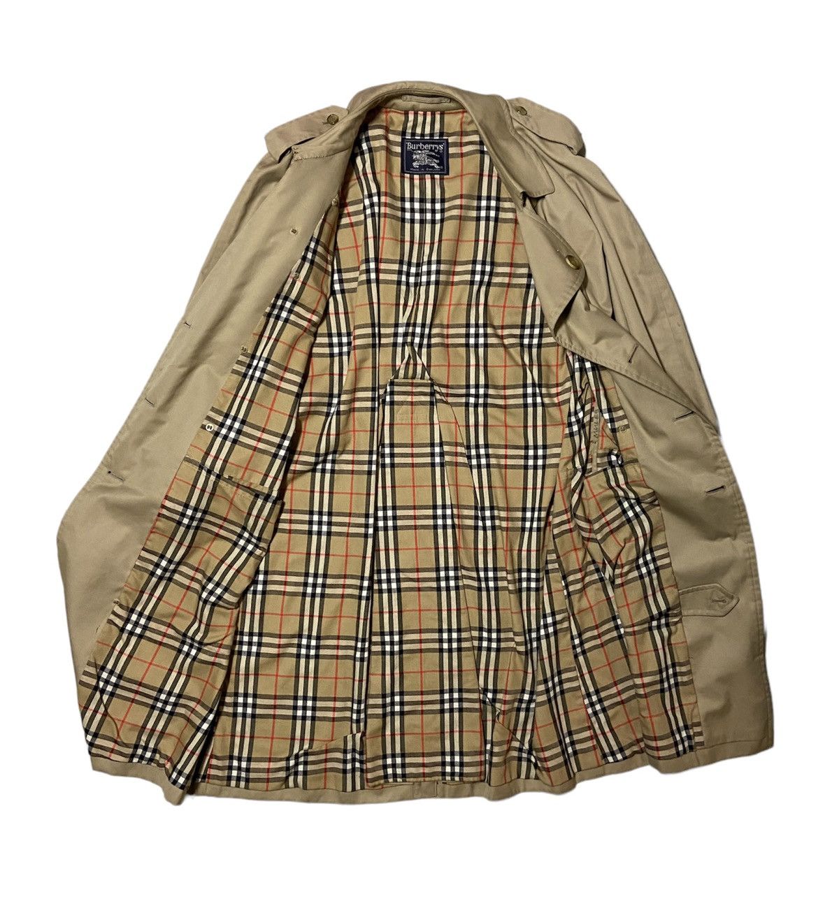 Burberry Burberrys trench coat vintage beige nova check Size US L / EU 52-54 / 3 - 2 Thumbnail