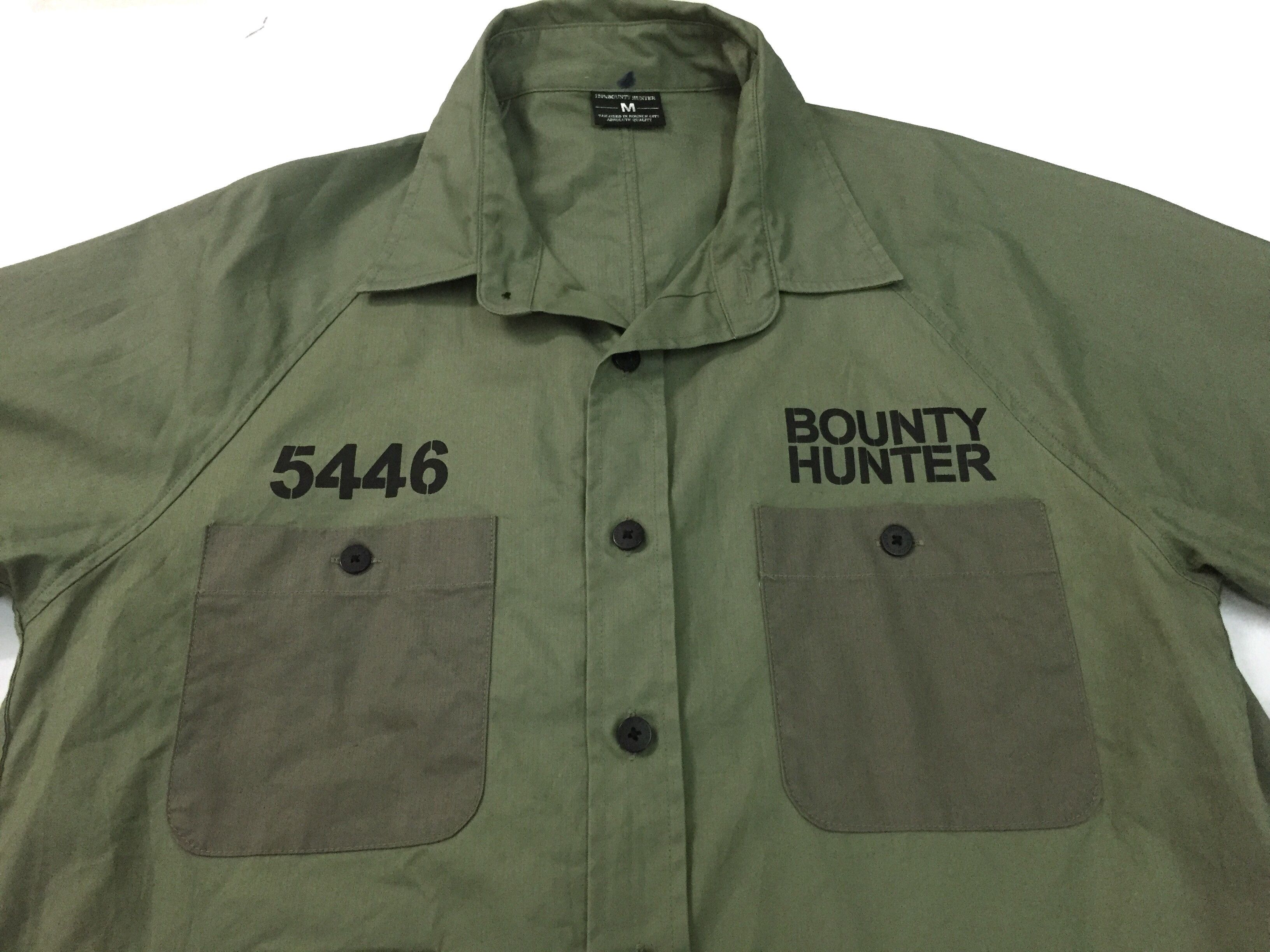 Bounty Hunter × Japanese Brand 3 Pocket herringbone Military shirt Size US M / EU 48-50 / 2 - 3 Thumbnail