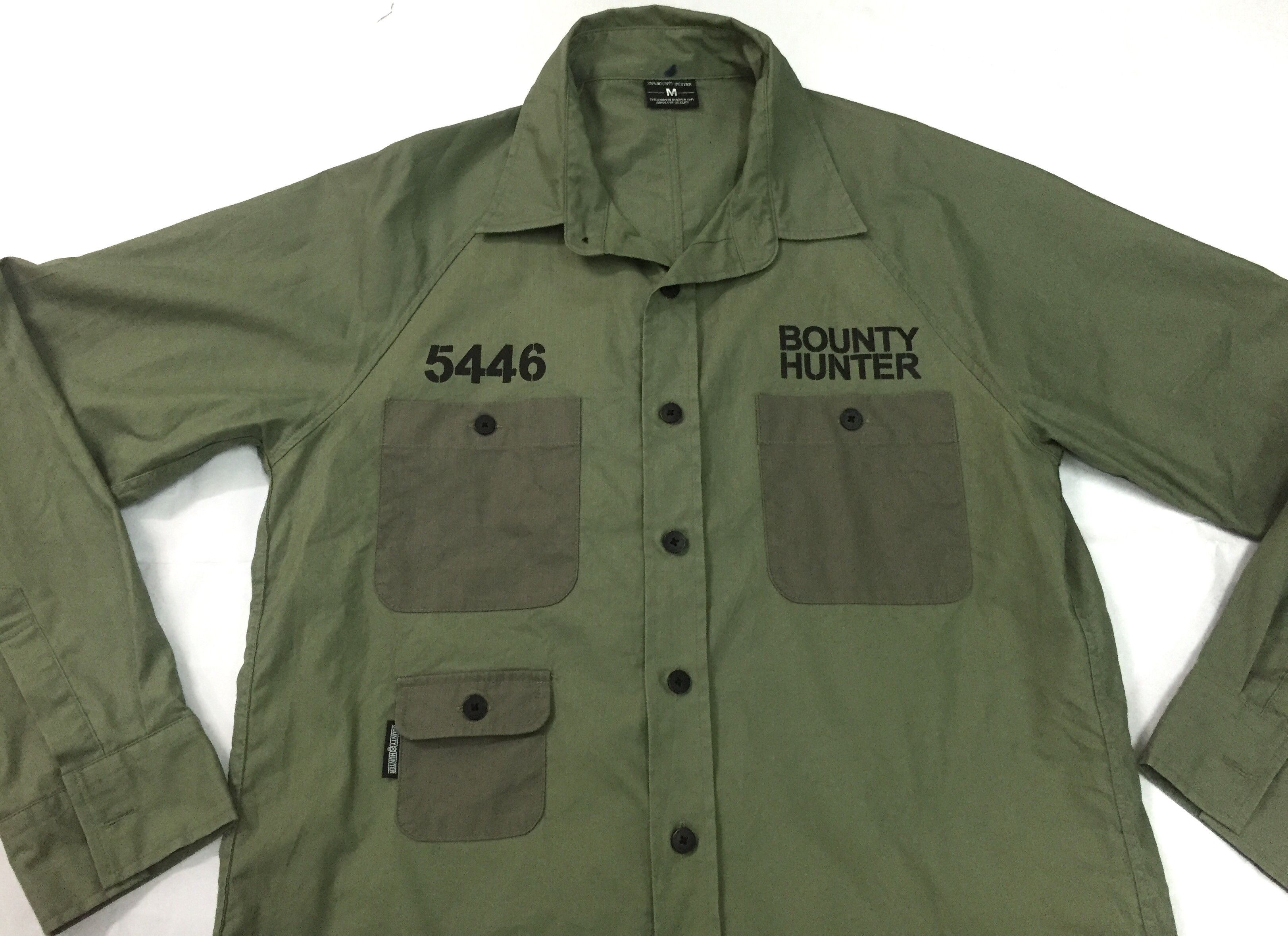 Bounty Hunter × Japanese Brand 3 Pocket herringbone Military shirt Size US M / EU 48-50 / 2 - 2 Thumbnail