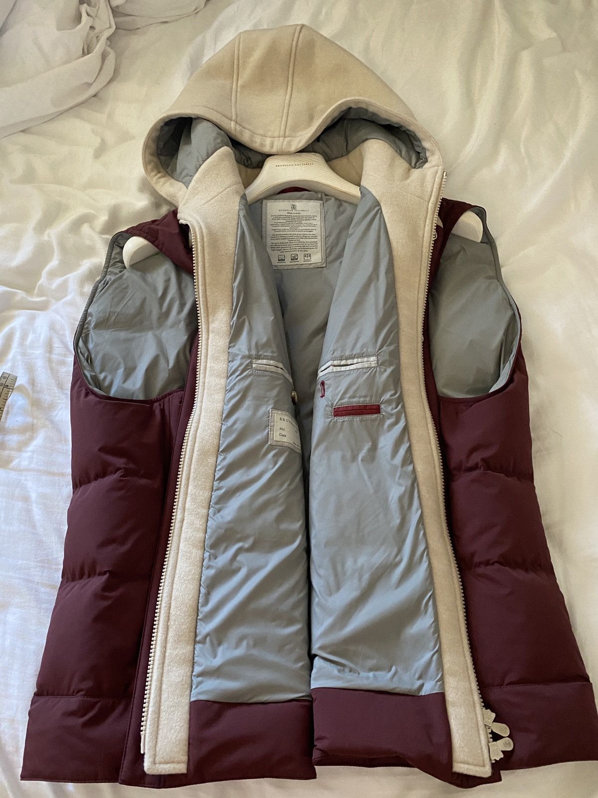 Brunello Cucinelli DOWN /CASHMERE DOWN VEST WITH HOOD Size US XXL / EU 58 / 5 - 3 Thumbnail