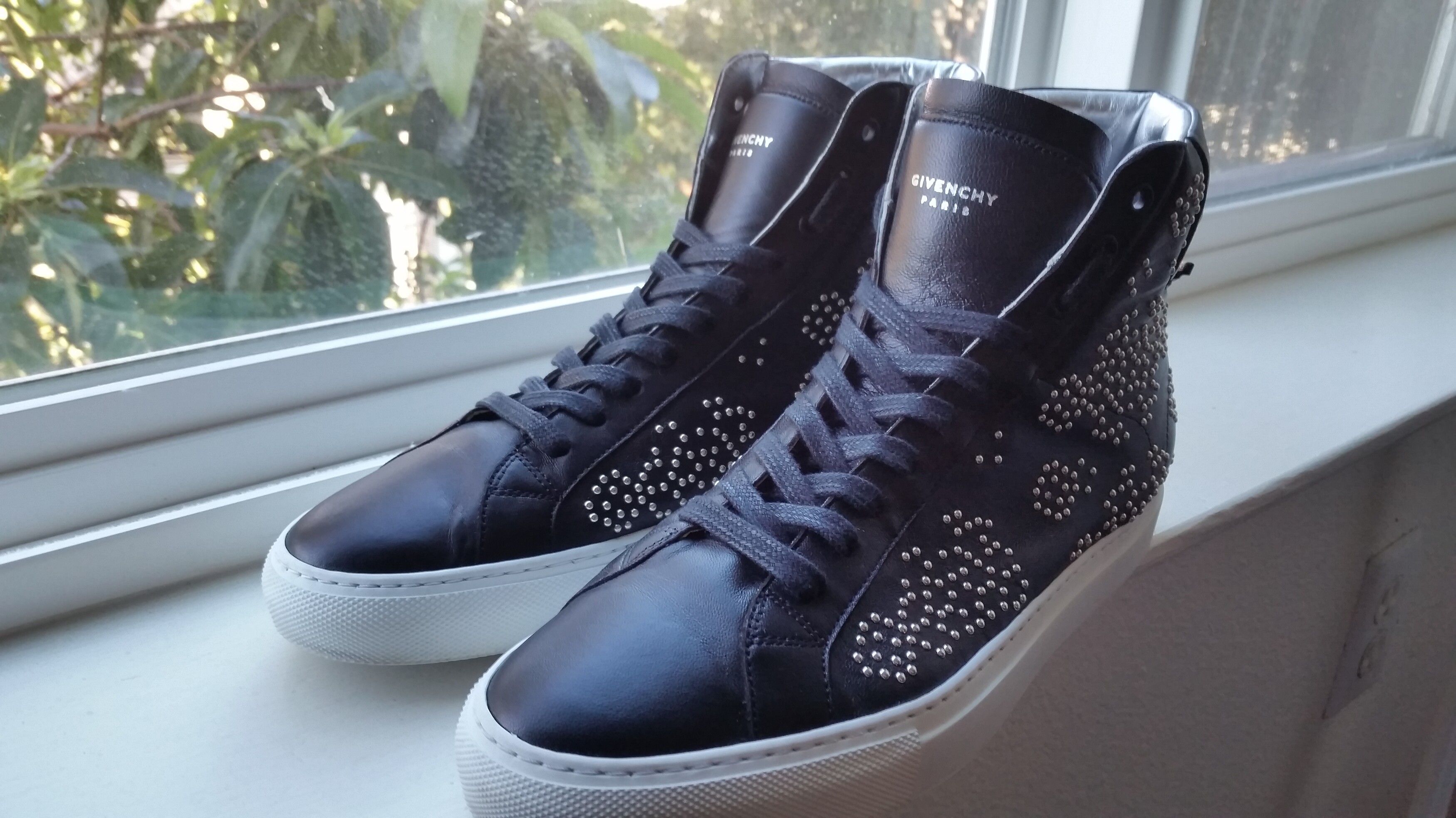Givenchy $750 Hi-top Knot Black Stud Sneaker | Grailed
