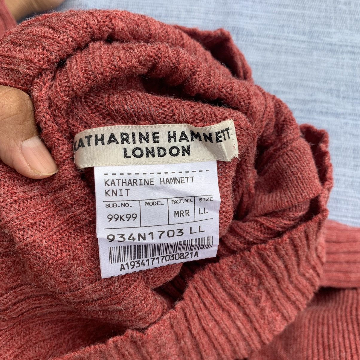 Japanese Brand Vintage katharine hamnett wool knit Size US XL / EU 56 / 4 - 7 Thumbnail