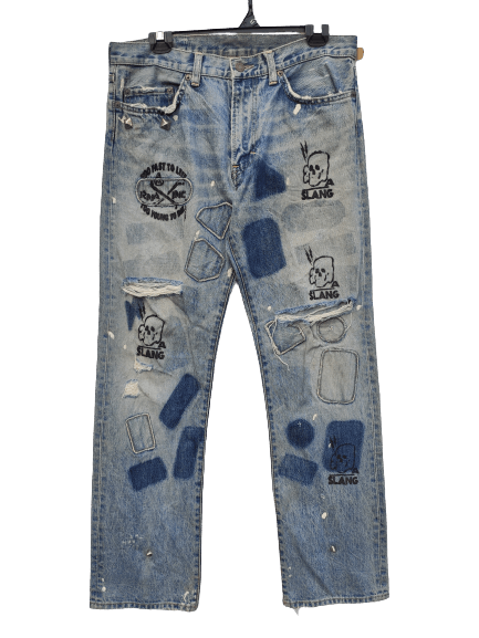 RNA INC Slang Jeans Distressed Denim Punk Seditionaries