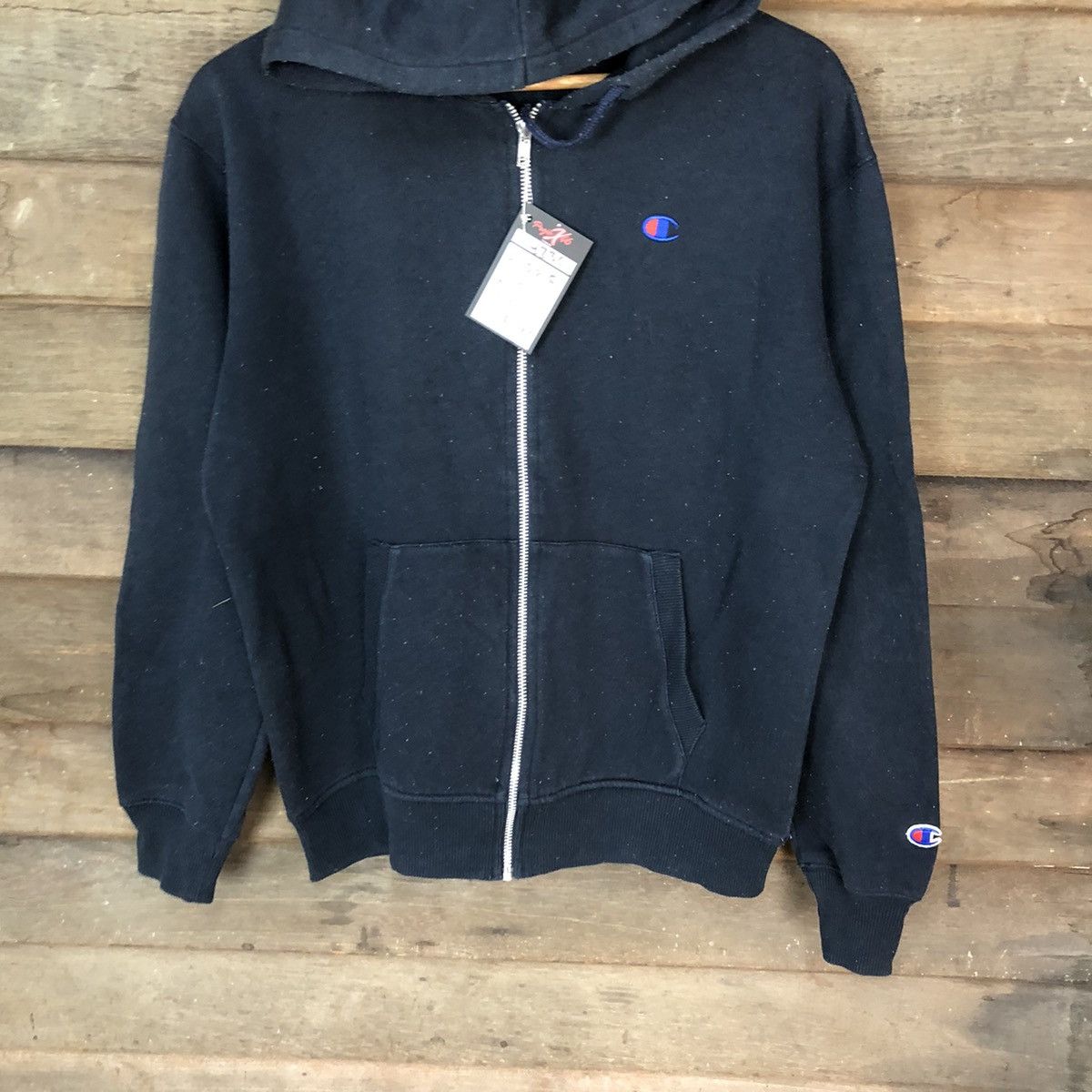 Champion × Vintage Champion vintage sweater Black Hoodie #4736 Size US L / EU 52-54 / 3 - 3 Thumbnail