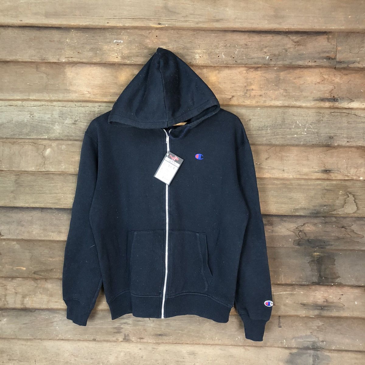Champion × Vintage Champion vintage sweater Black Hoodie #4736 Size US L / EU 52-54 / 3 - 1 Thumbnail