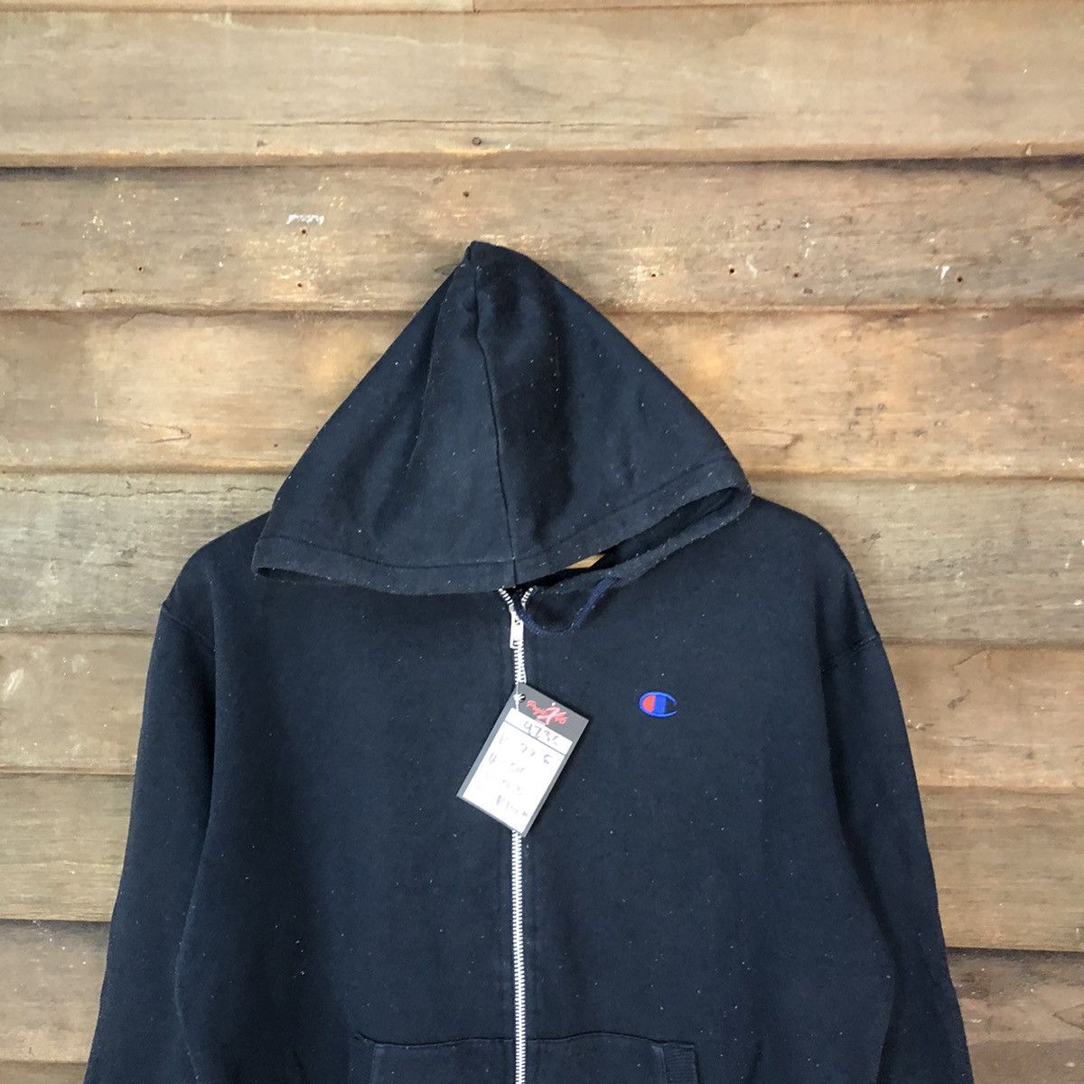 Champion × Vintage Champion vintage sweater Black Hoodie #4736 Size US L / EU 52-54 / 3 - 2 Thumbnail