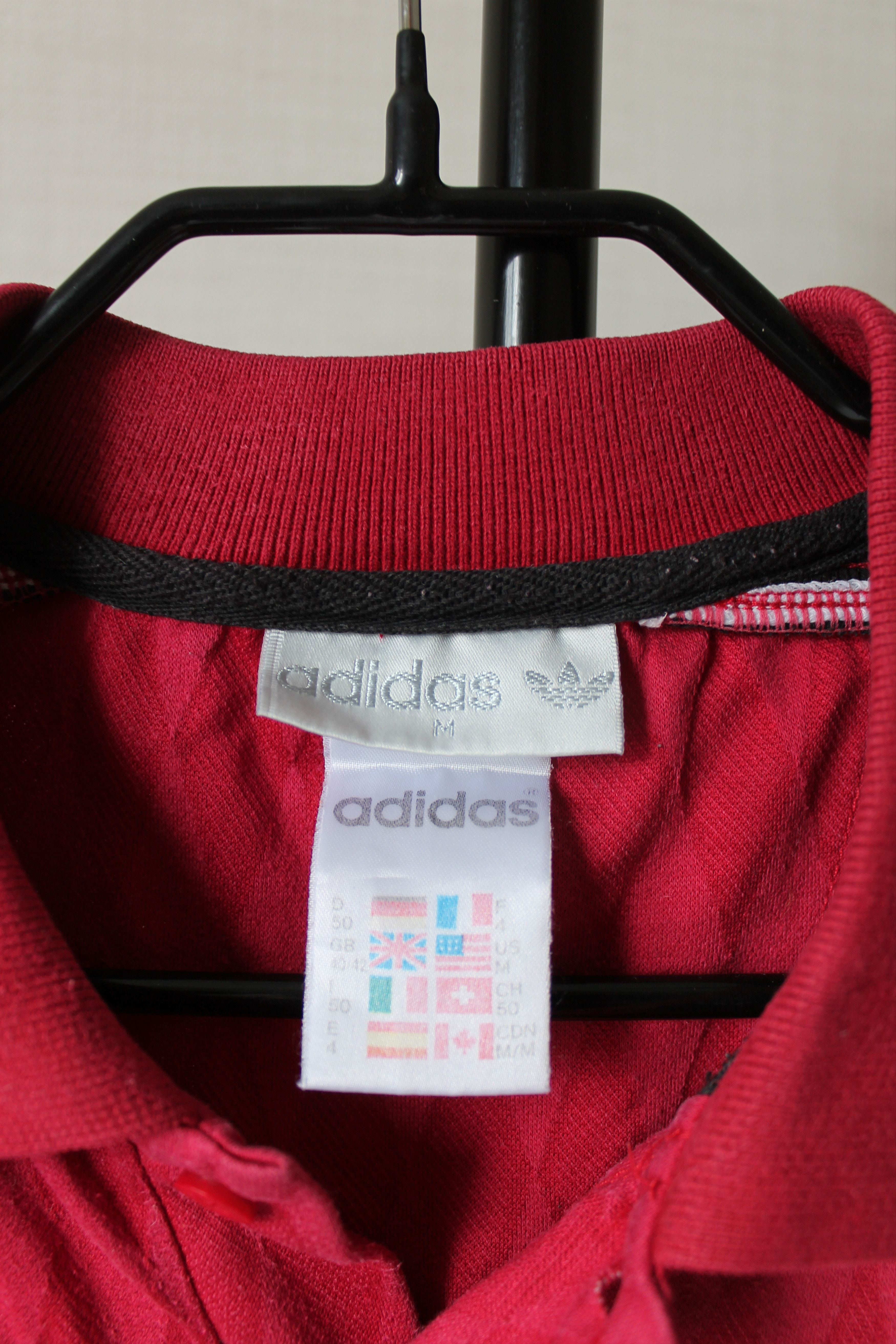 Adidas 90's Adidas Bayern Munich Munchen Polo Shirt Jersey Red Size US M / EU 48-50 / 2 - 3 Thumbnail