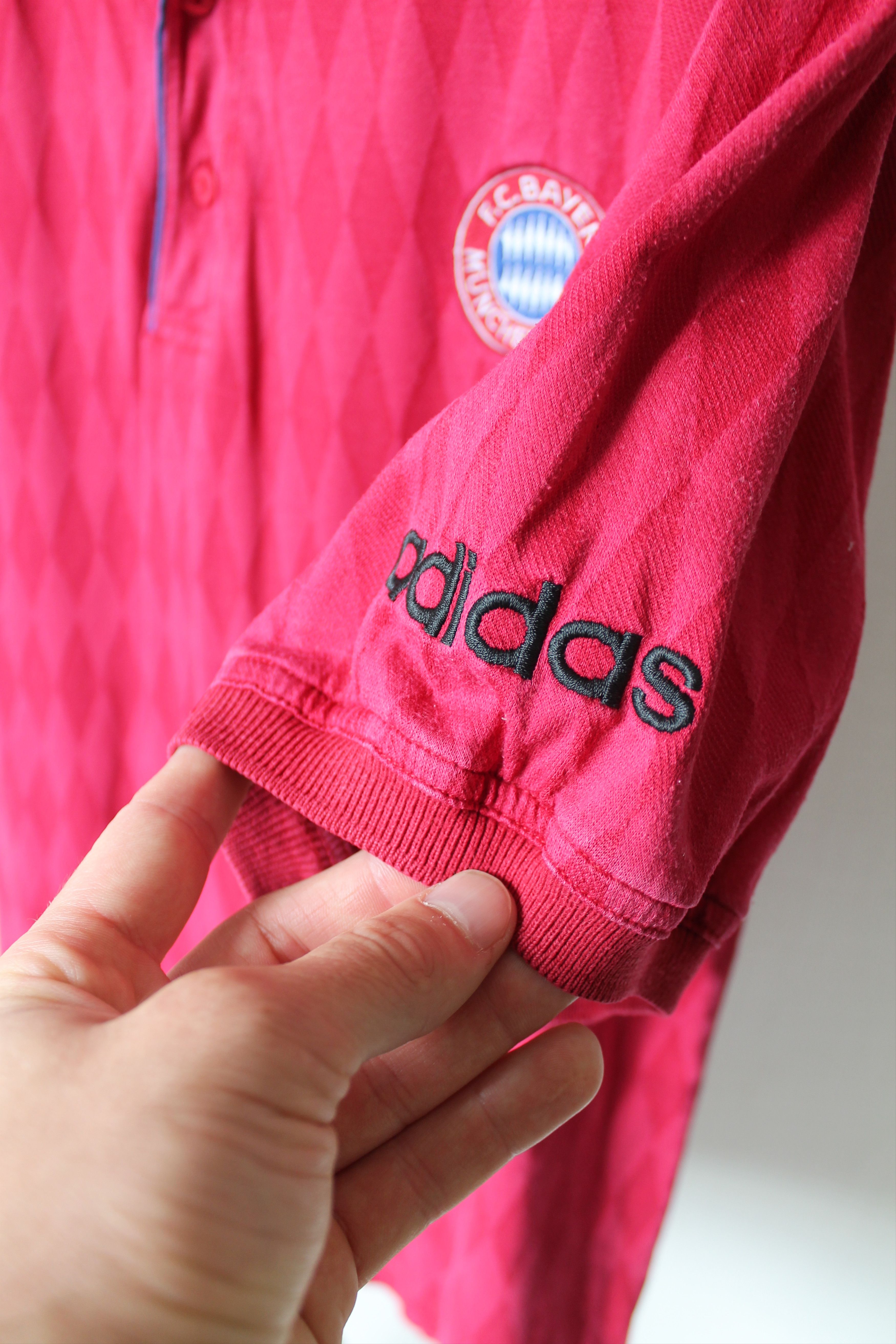 Adidas 90's Adidas Bayern Munich Munchen Polo Shirt Jersey Red Size US M / EU 48-50 / 2 - 5 Thumbnail