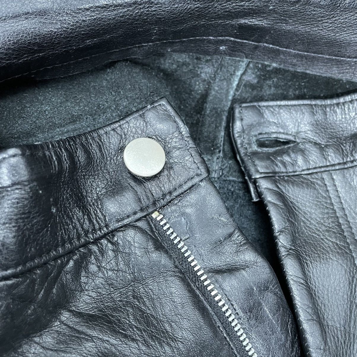 Designer × Genuine Leather ❄️LAMB SKIN LEATHER BIKERS PANTS Size US 30 / EU 46 - 7 Thumbnail