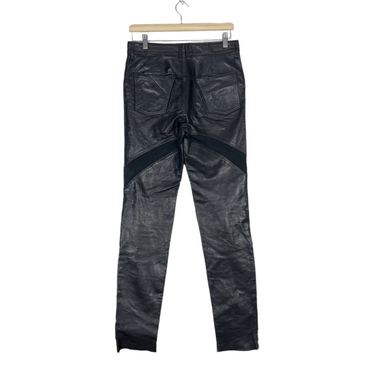 Designer × Genuine Leather ❄️LAMB SKIN LEATHER BIKERS PANTS Size US 30 / EU 46 - 6 Thumbnail