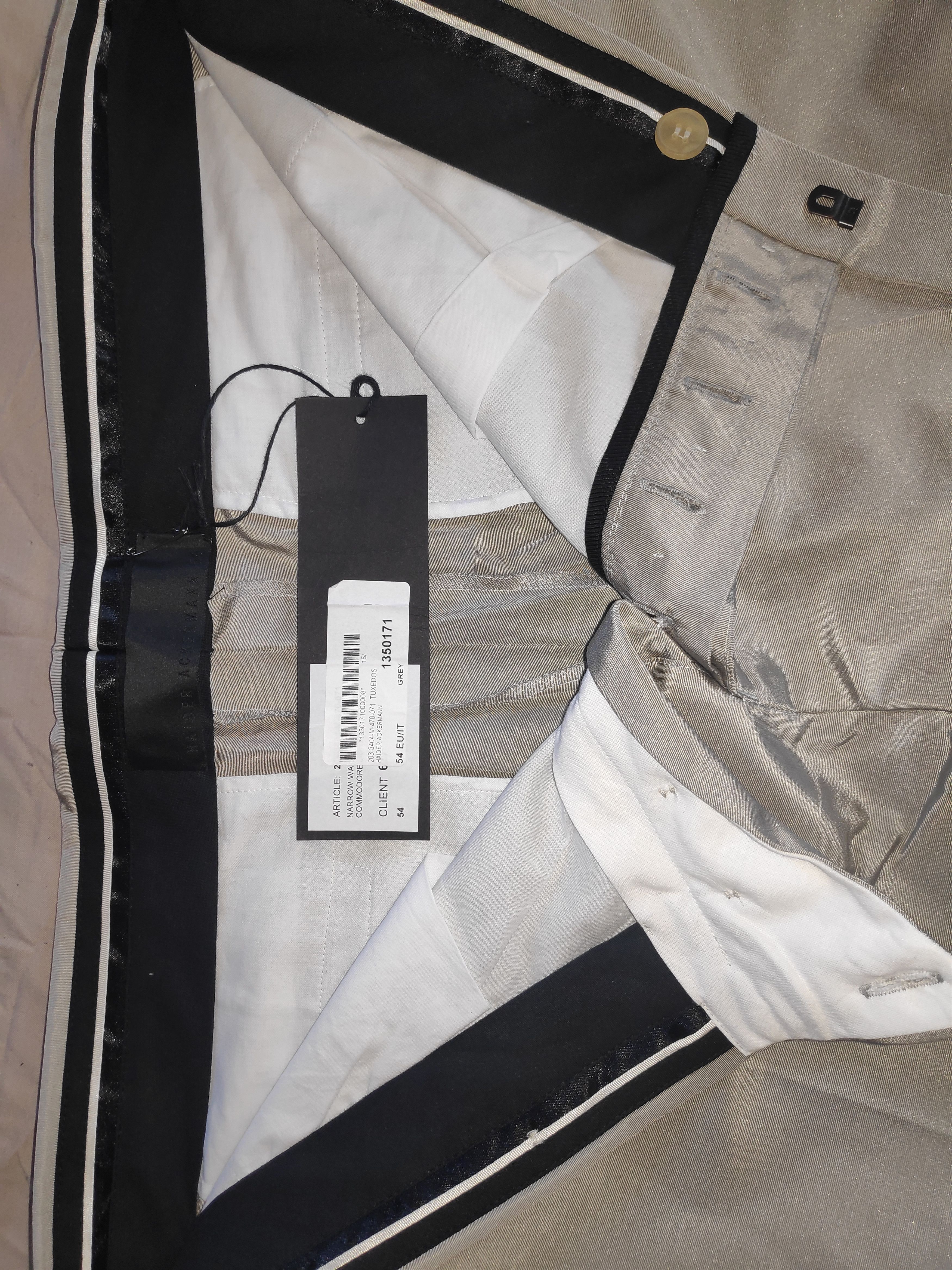 Haider Ackermann Light Grey Tailored Trousers Size 54R - 3 Thumbnail