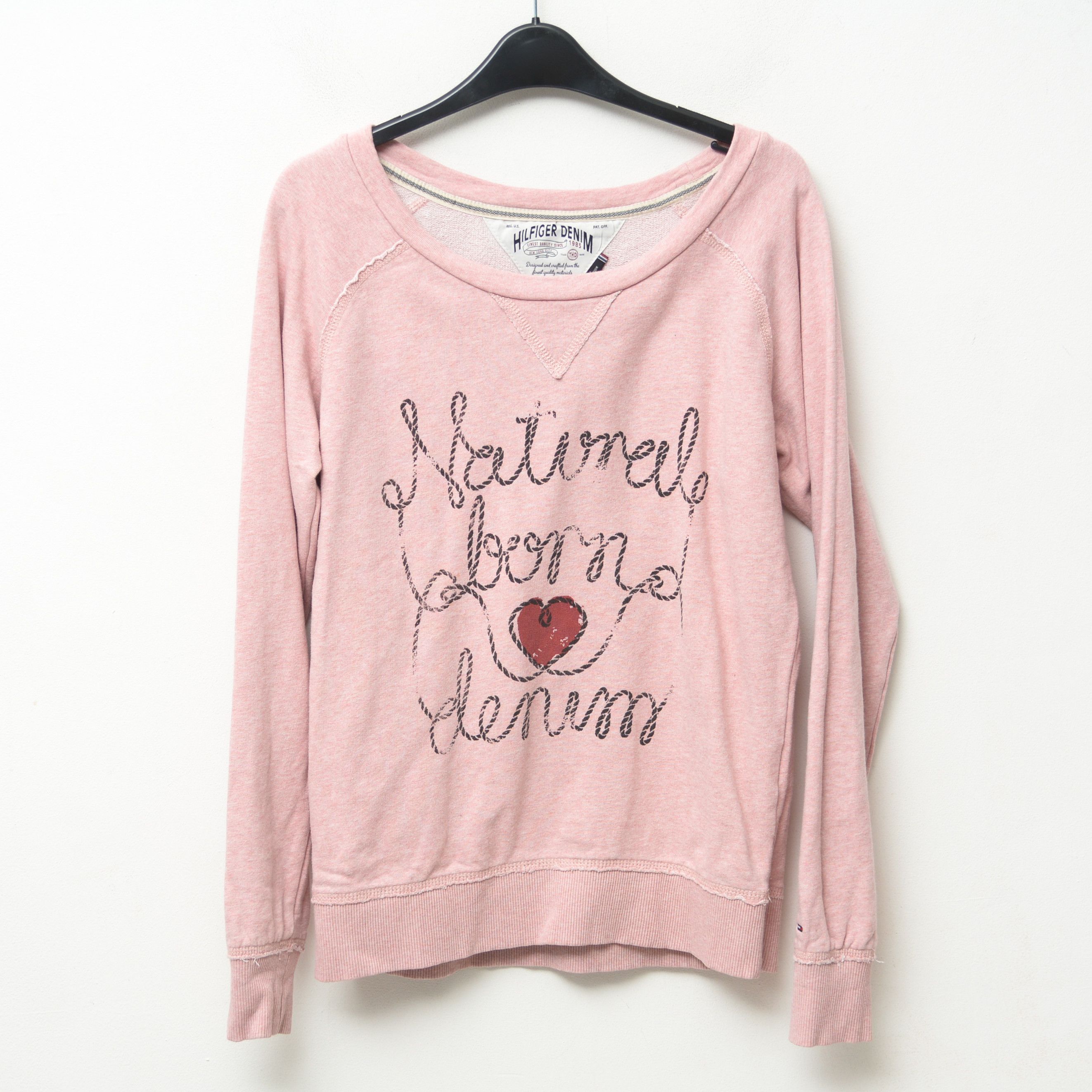 Tommy Hilfiger Pullover Sweatshirt Jumper Crew Neck Cotton Pink Top Size M / US 6-8 / IT 42-44 - 1 Thumbnail
