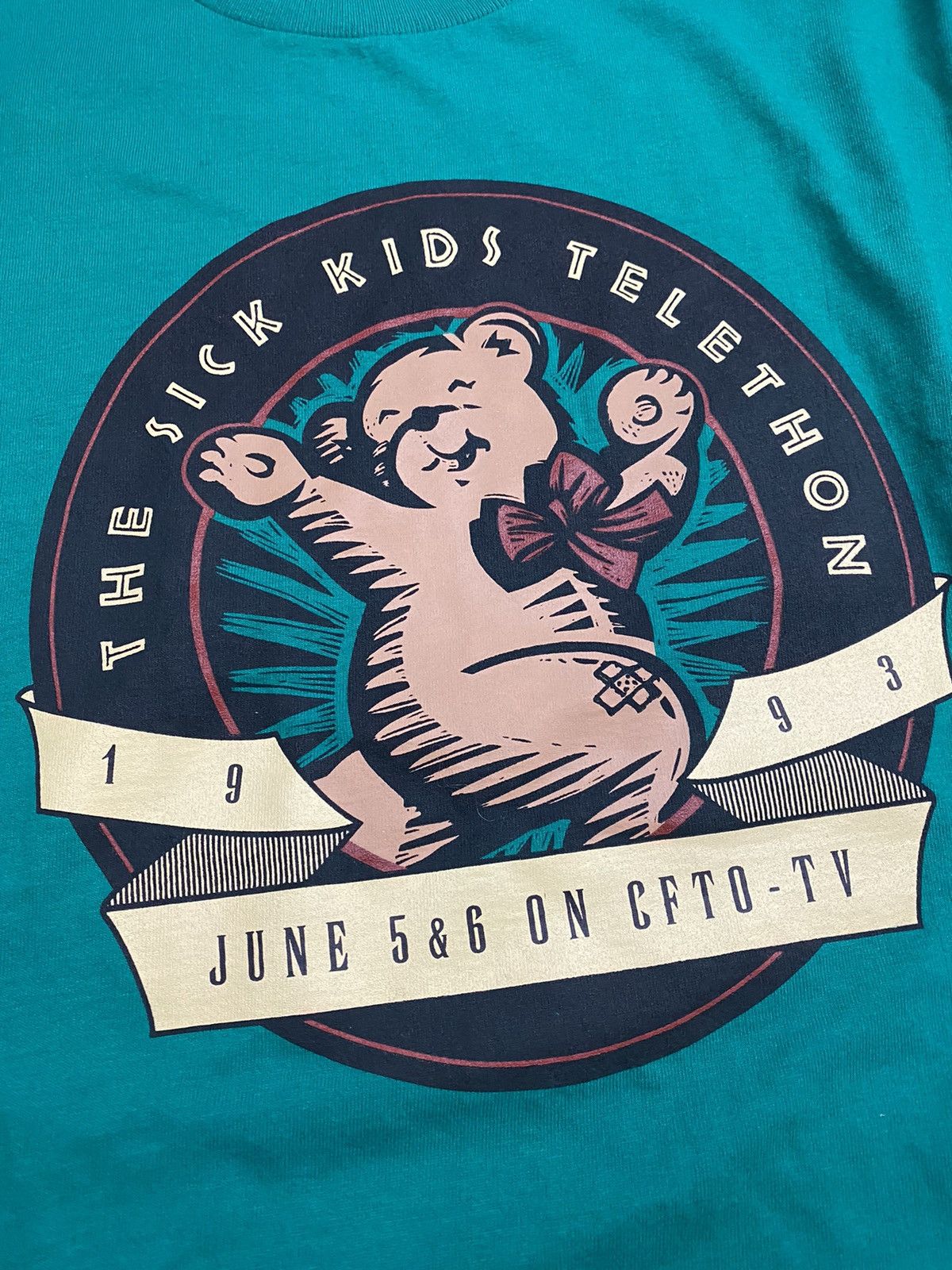 Vintage 1993 Sick Kids Telethon Korean War Vets Charity T Shirt Size US L / EU 52-54 / 3 - 3 Thumbnail