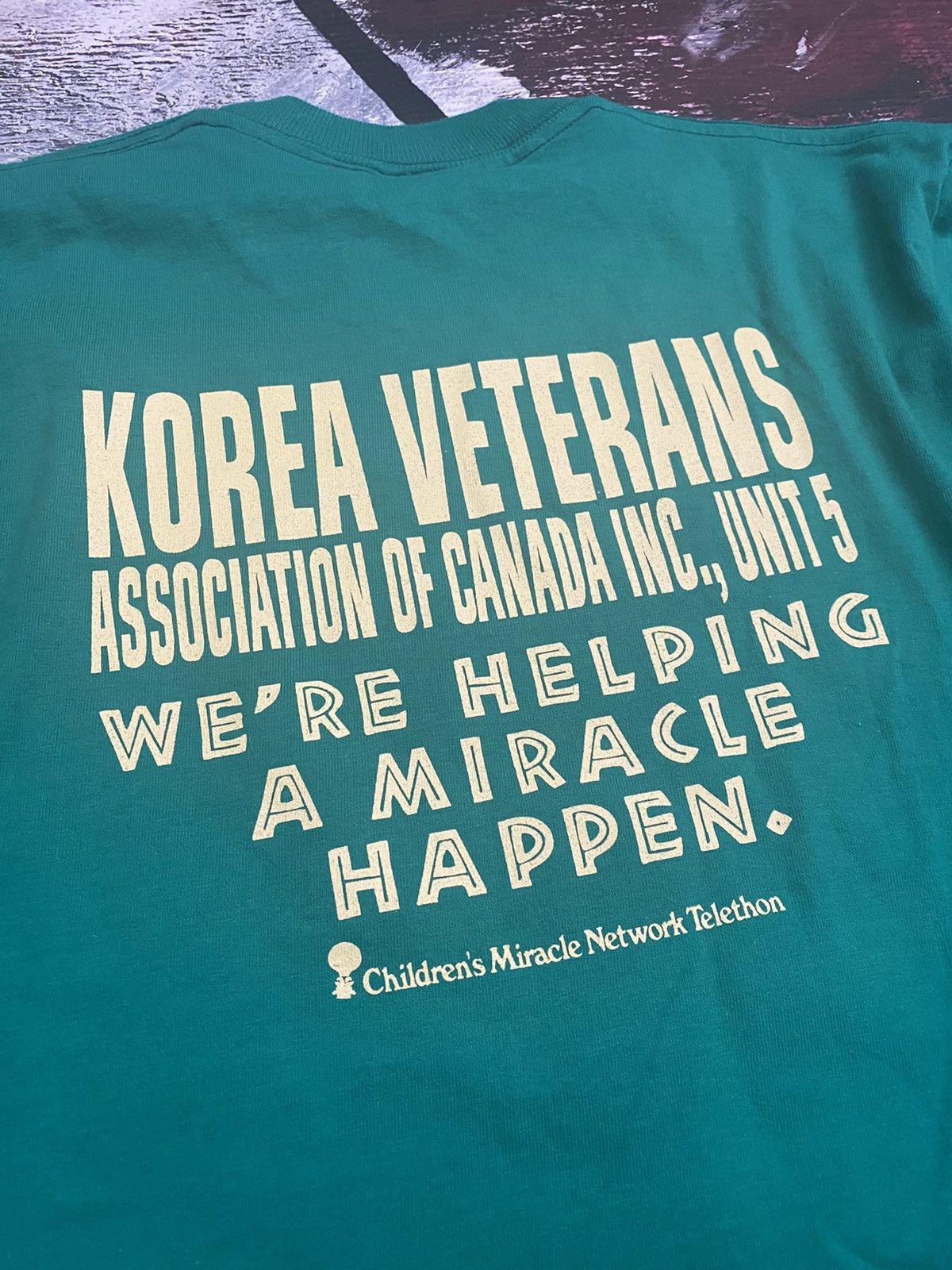 Vintage 1993 Sick Kids Telethon Korean War Vets Charity T Shirt Size US L / EU 52-54 / 3 - 4 Thumbnail