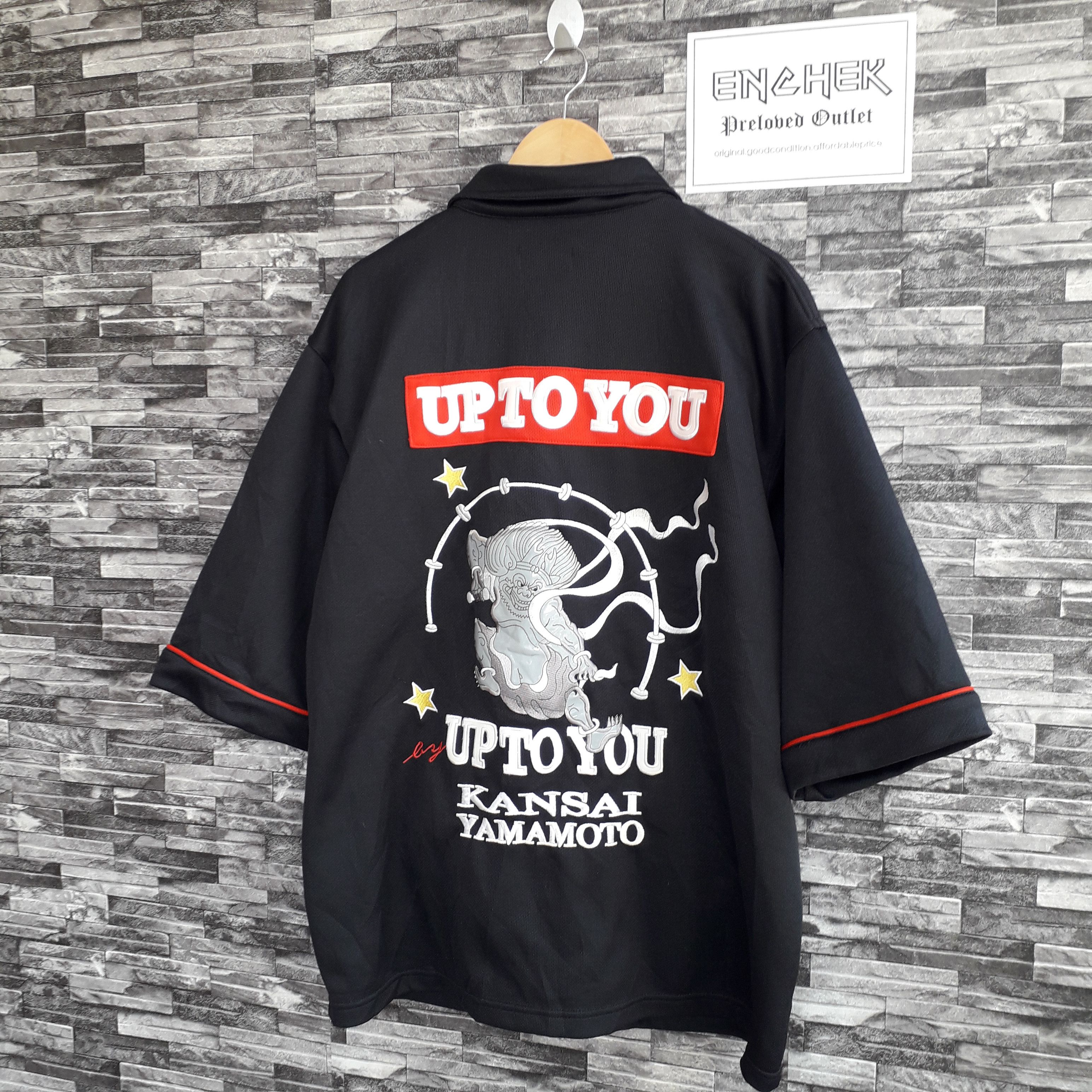 Japanese Brand Kansai Up To You Spell Out Dragon Zip Up Polo XL Size US XL / EU 56 / 4 - 8 Thumbnail