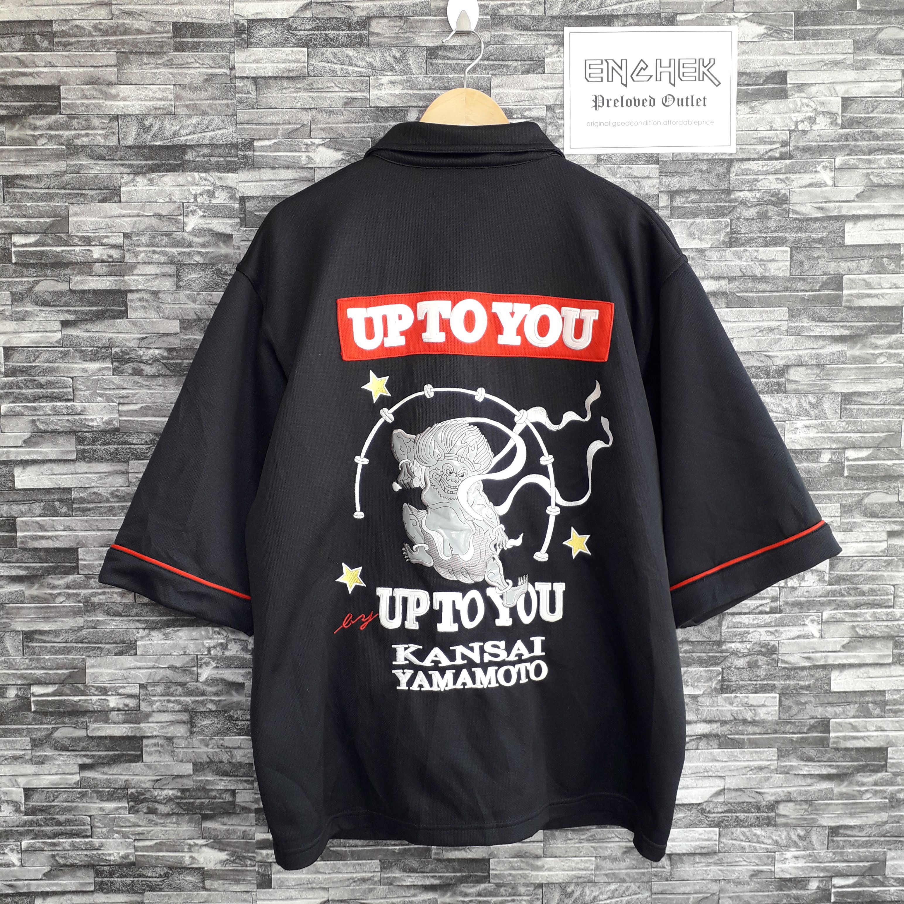 Japanese Brand Kansai Up To You Spell Out Dragon Zip Up Polo XL Size US XL / EU 56 / 4 - 1 Thumbnail