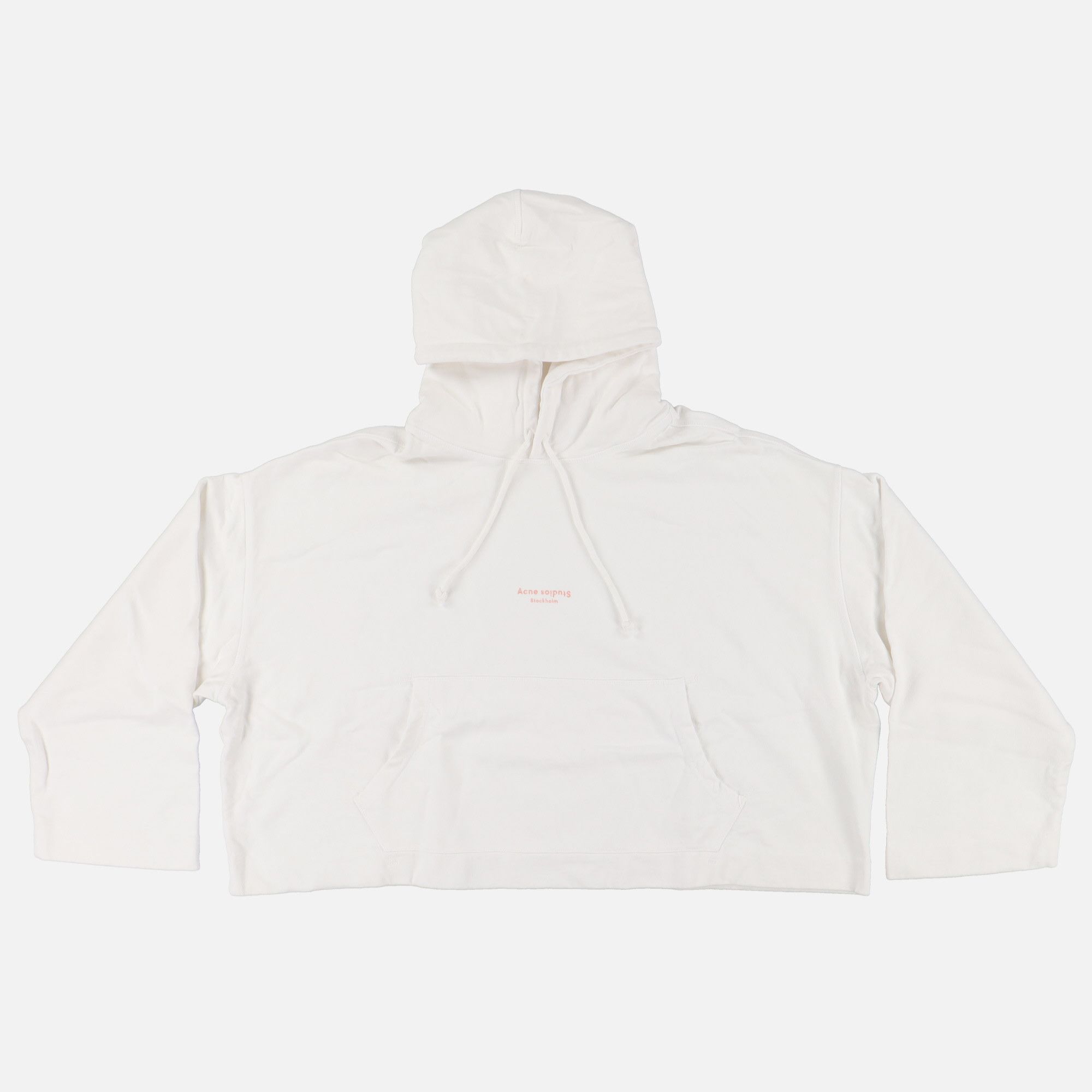 Acne Studios White Joghy Cropped Logo Hoodie Size XXS / US 00 / IT 34 - 2 Thumbnail