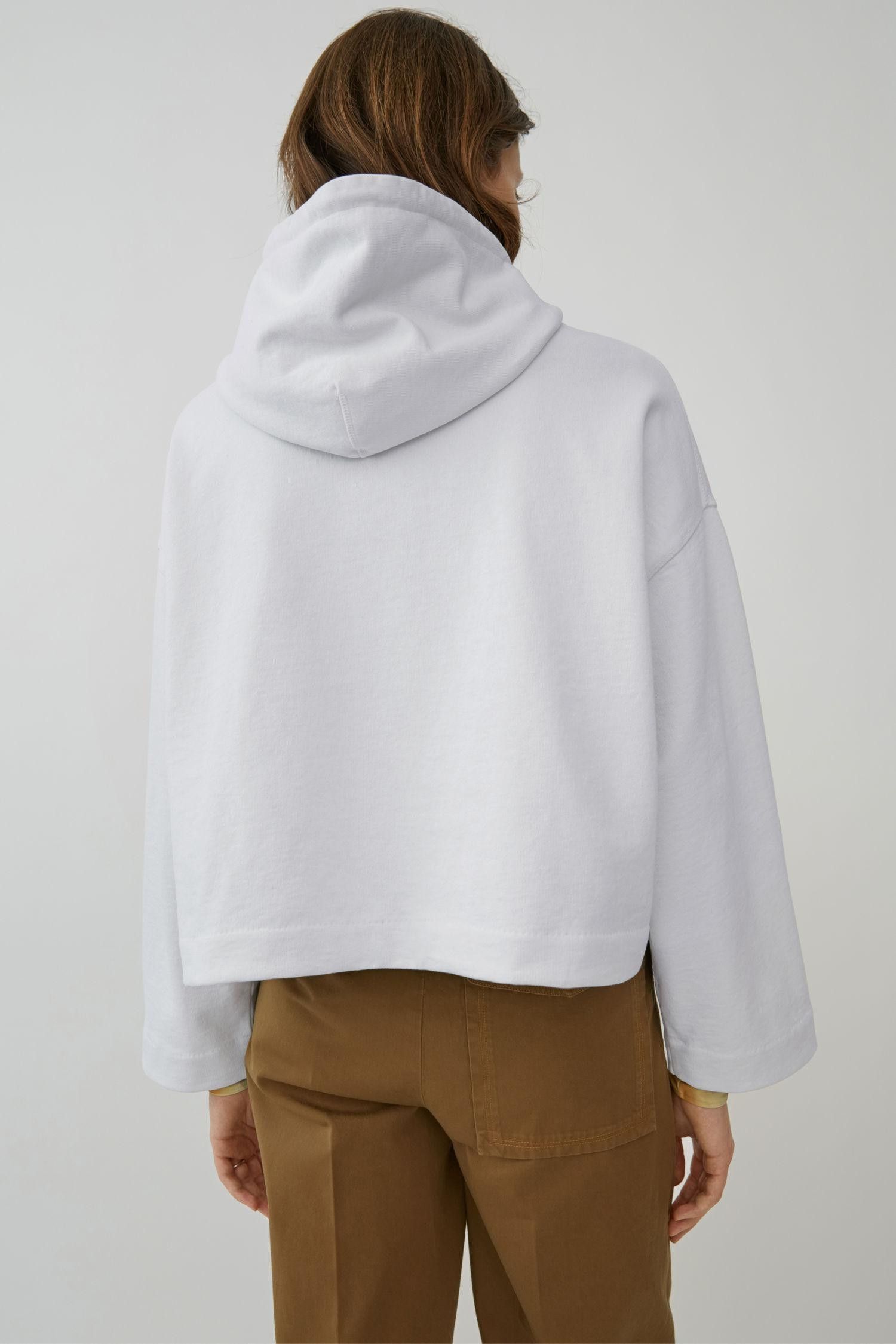 Acne Studios White Joghy Cropped Logo Hoodie Size XXS / US 00 / IT 34 - 4 Thumbnail