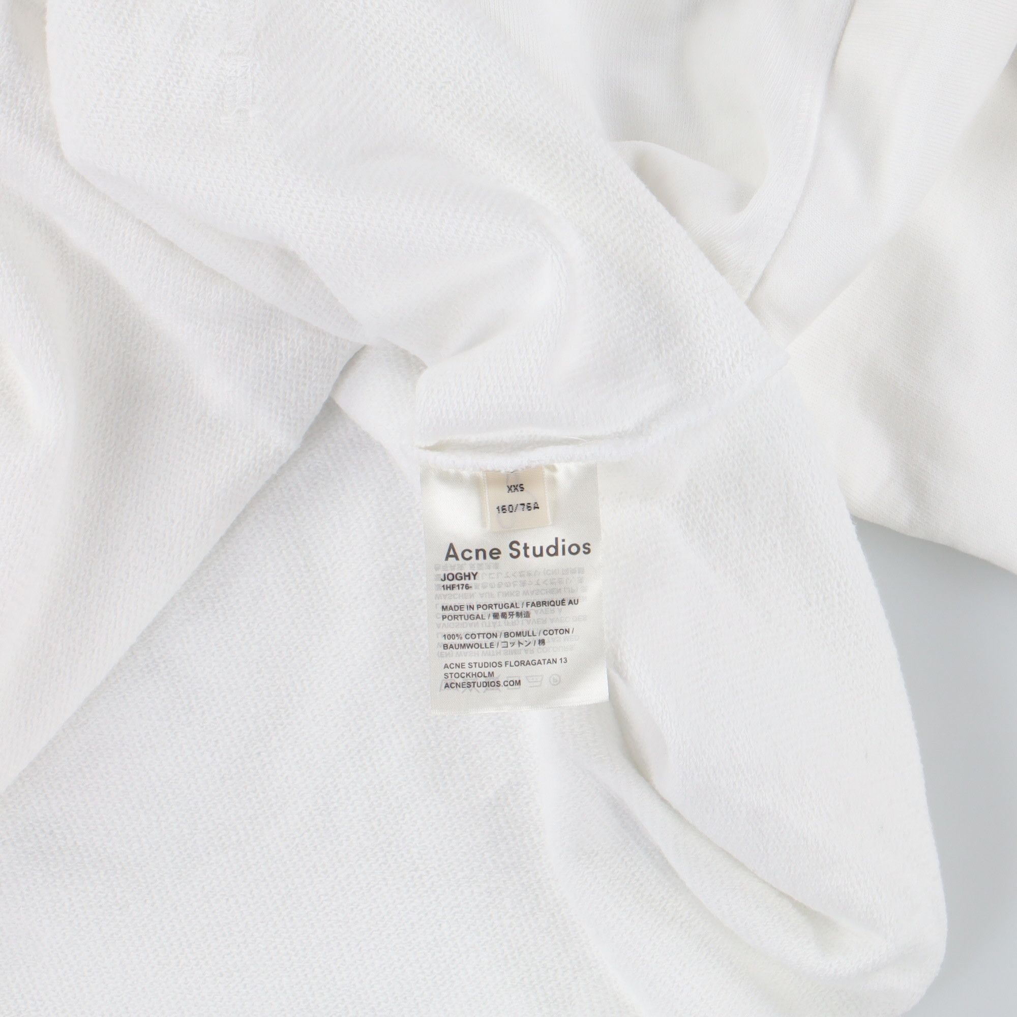 Acne Studios White Joghy Cropped Logo Hoodie Size XXS / US 00 / IT 34 - 7 Thumbnail