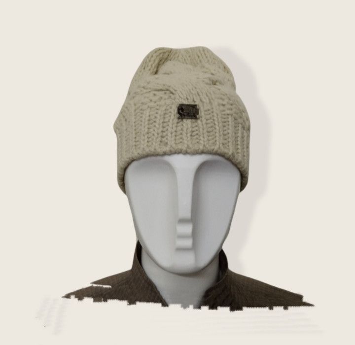 Designer × Vintage BURBERRY CABLE KNIT BEANIE Size ONE SIZE - 7 Thumbnail