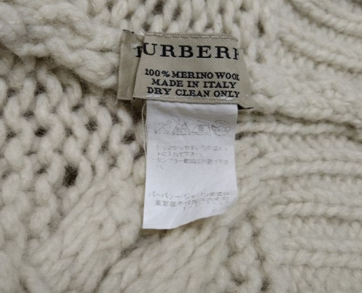 Designer × Vintage BURBERRY CABLE KNIT BEANIE Size ONE SIZE - 3 Thumbnail