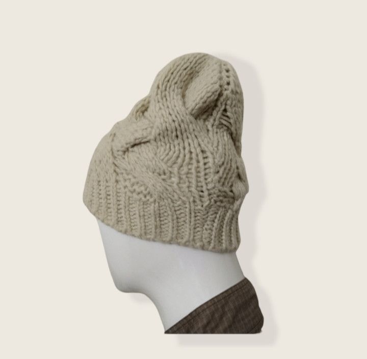 Designer × Vintage BURBERRY CABLE KNIT BEANIE Size ONE SIZE - 10 Thumbnail