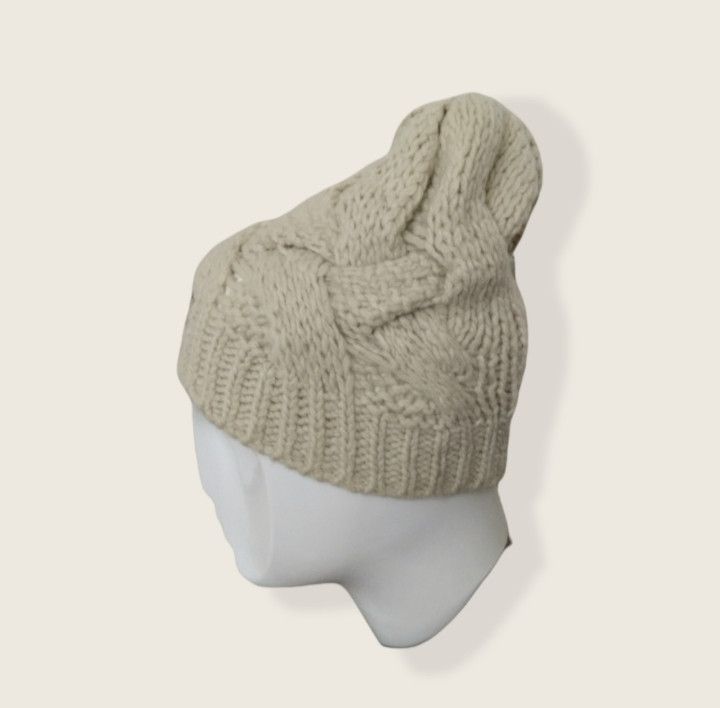 Designer × Vintage BURBERRY CABLE KNIT BEANIE Size ONE SIZE - 9 Thumbnail