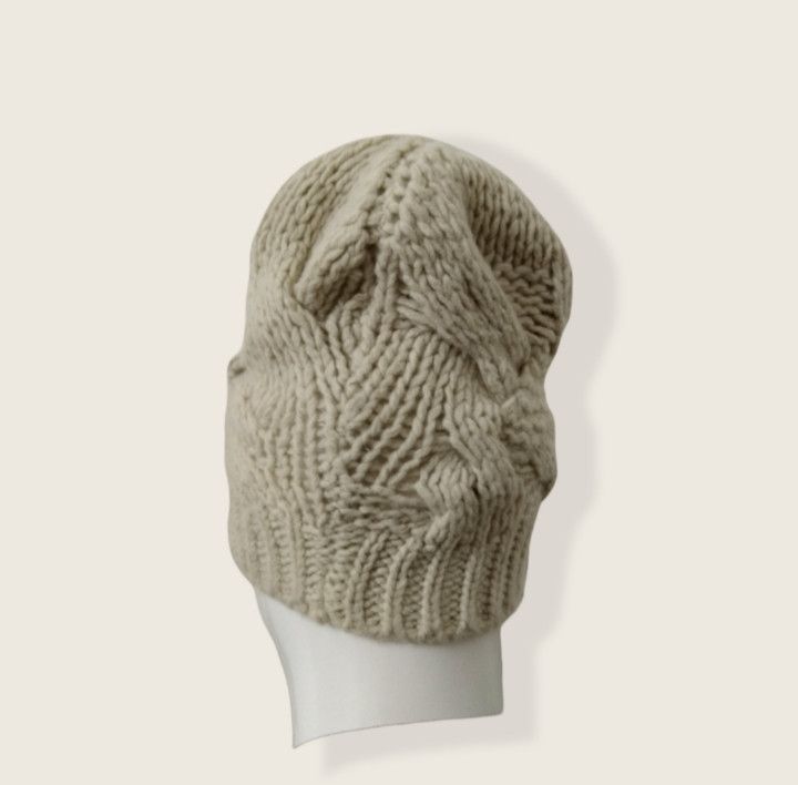 Designer × Vintage BURBERRY CABLE KNIT BEANIE Size ONE SIZE - 11 Thumbnail
