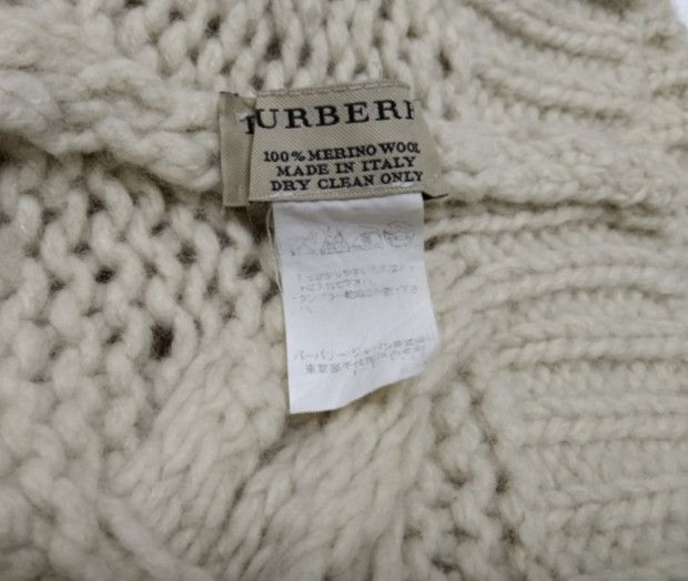 Designer × Vintage BURBERRY CABLE KNIT BEANIE Size ONE SIZE - 16 Thumbnail