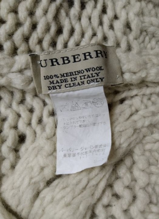 Designer × Vintage BURBERRY CABLE KNIT BEANIE Size ONE SIZE - 17 Thumbnail