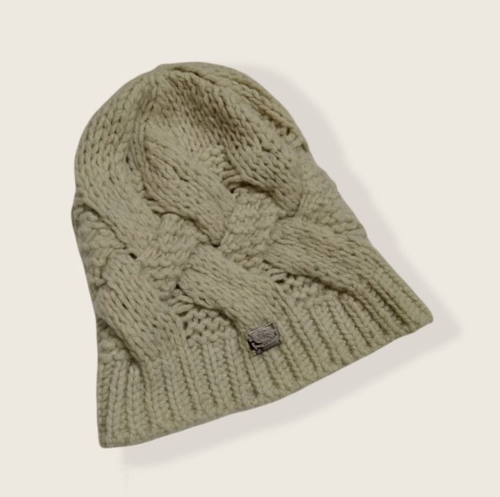 Designer × Vintage BURBERRY CABLE KNIT BEANIE Size ONE SIZE - 14 Thumbnail