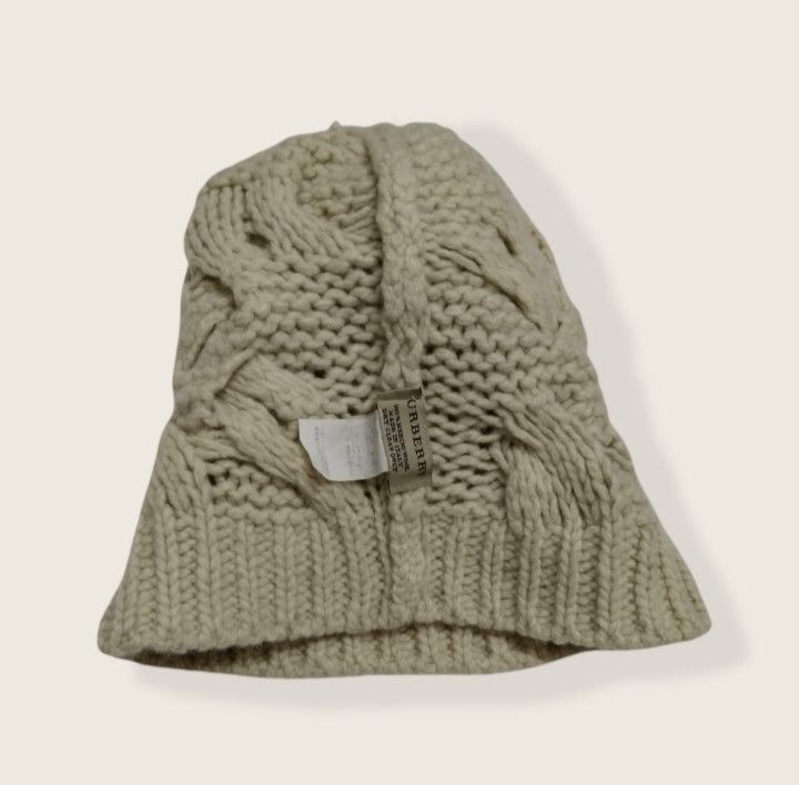 Designer × Vintage BURBERRY CABLE KNIT BEANIE Size ONE SIZE - 15 Thumbnail
