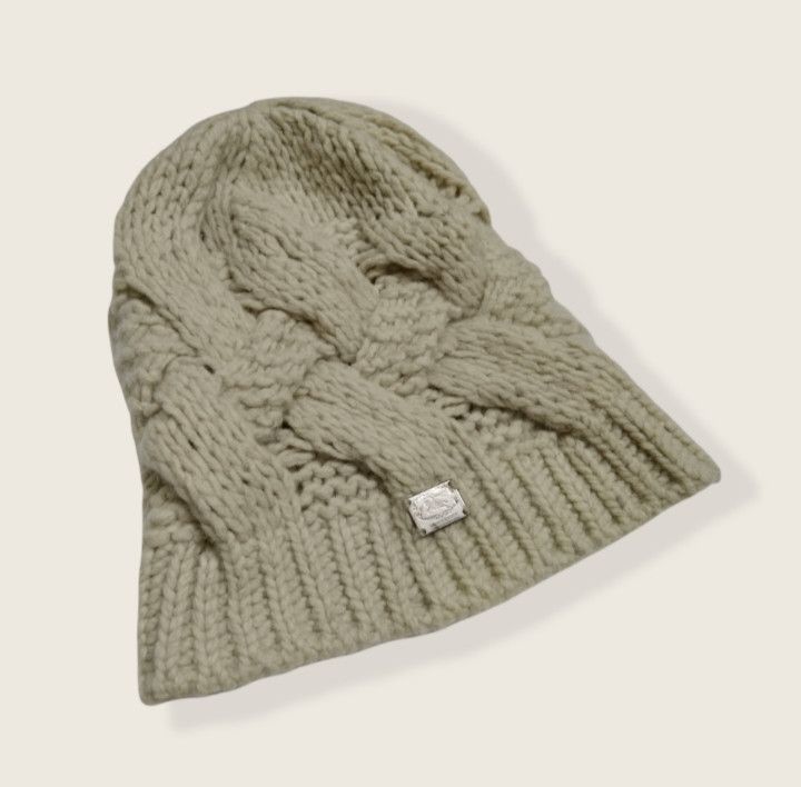 Designer × Vintage BURBERRY CABLE KNIT BEANIE Size ONE SIZE - 13 Thumbnail