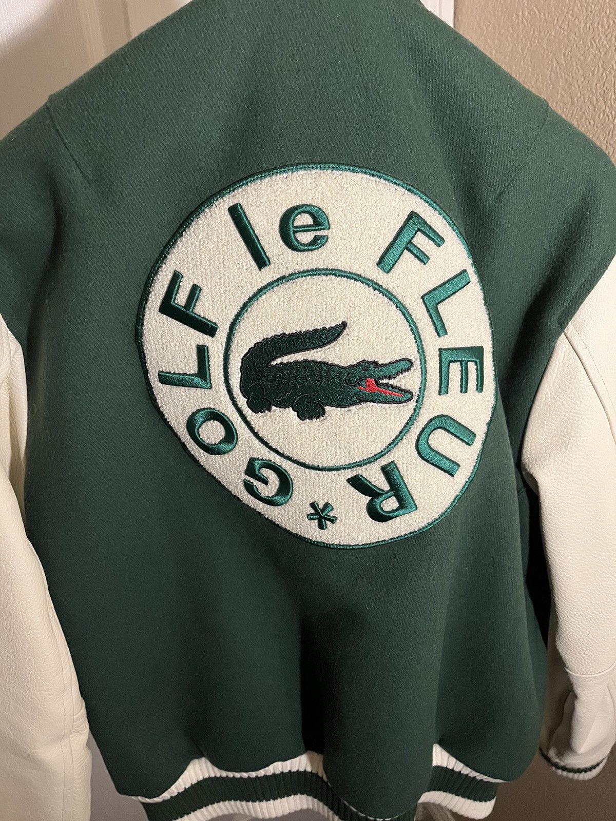 Lacoste golf le fleur varsity jacket best sale