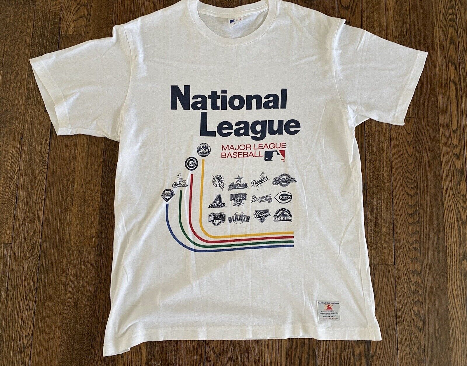 MLB MLB “Let’s Play Ball” National League Team Logo T-Shirt - XL Size US XL / EU 56 / 4 - 1 Thumbnail