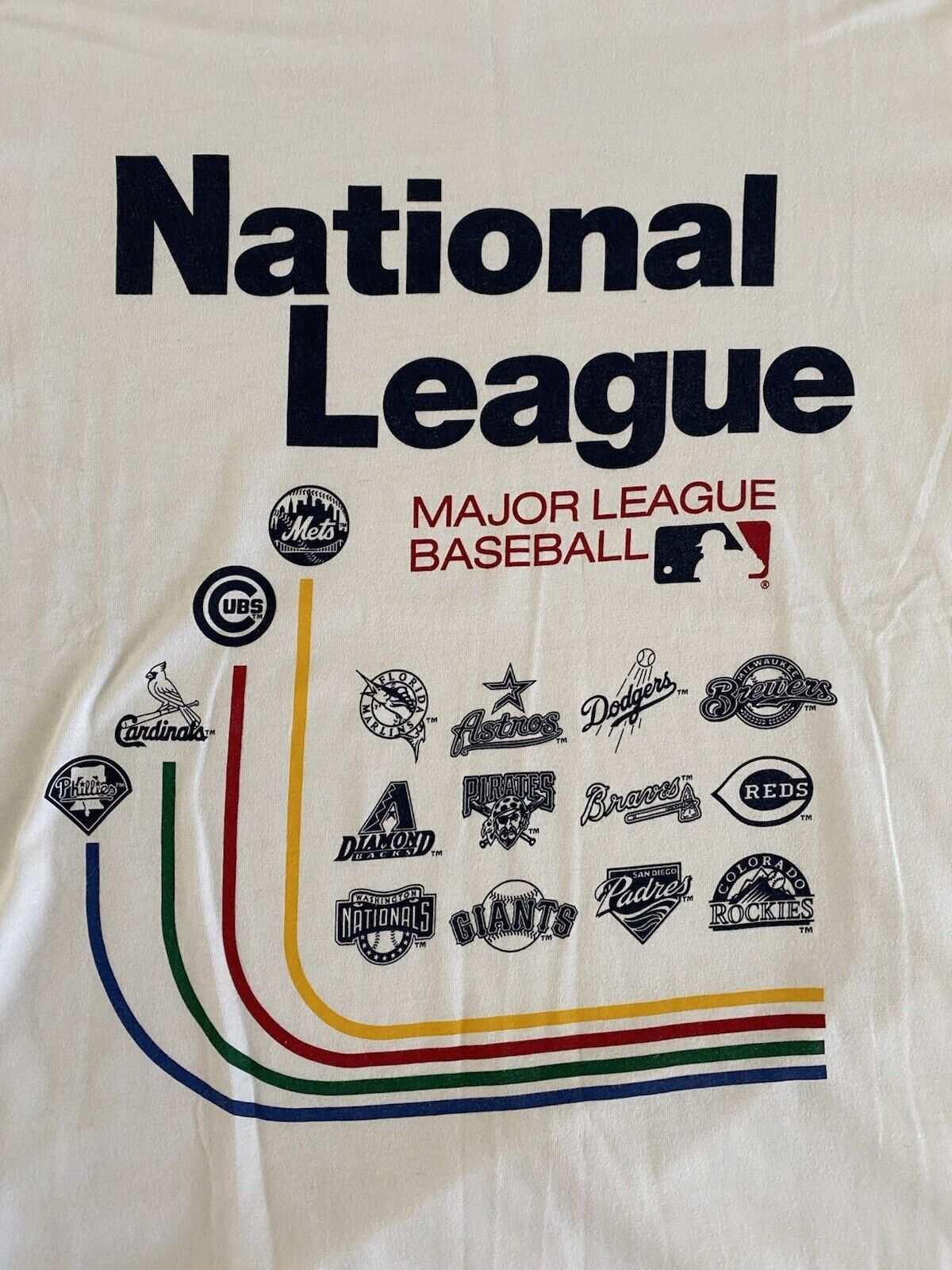 MLB MLB “Let’s Play Ball” National League Team Logo T-Shirt - XL Size US XL / EU 56 / 4 - 2 Thumbnail