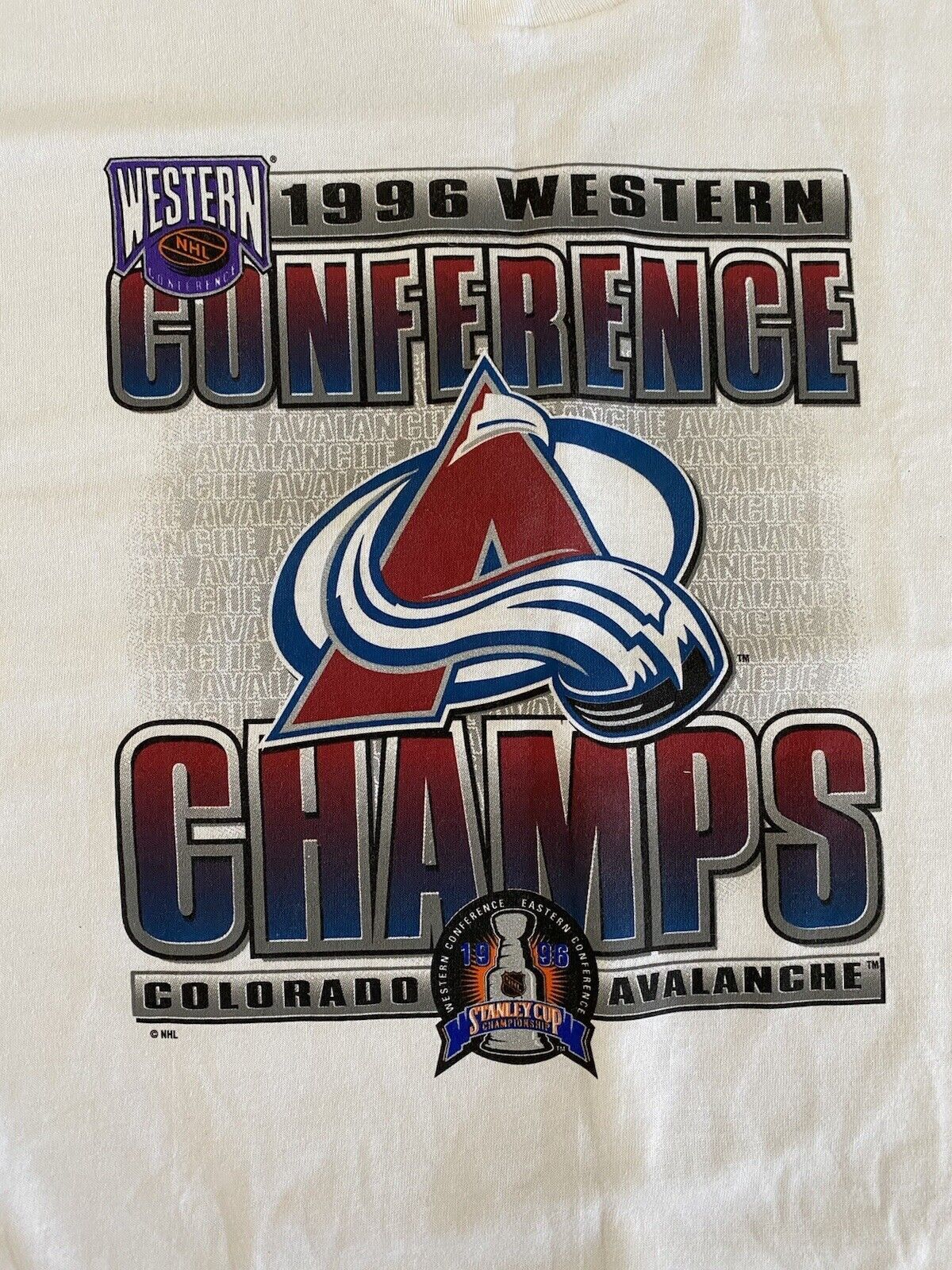 NHL NHL Colorado Avalanche 1996 Conference Champions T-Shirt Size US L / EU 52-54 / 3 - 2 Thumbnail