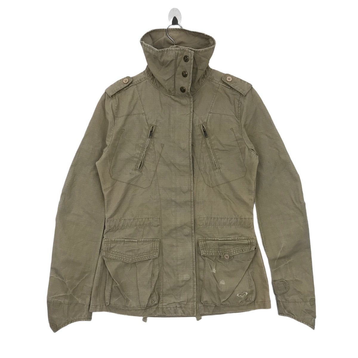 Quiksilver × Vintage Vintage ROXY Tactical Jacket Parka Surfing Brand Surf Size M / US 6-8 / IT 42-44 - 1 Thumbnail