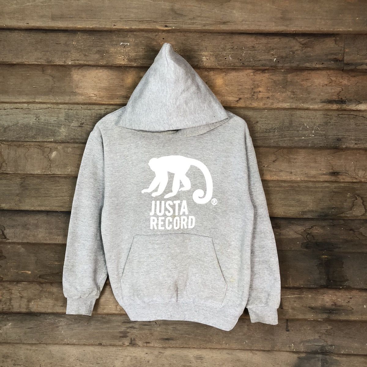 Japanese Brand Just A Record monkey Grey Hoodie sweatshirt #4733 Size US S / EU 44-46 / 1 - 1 Thumbnail