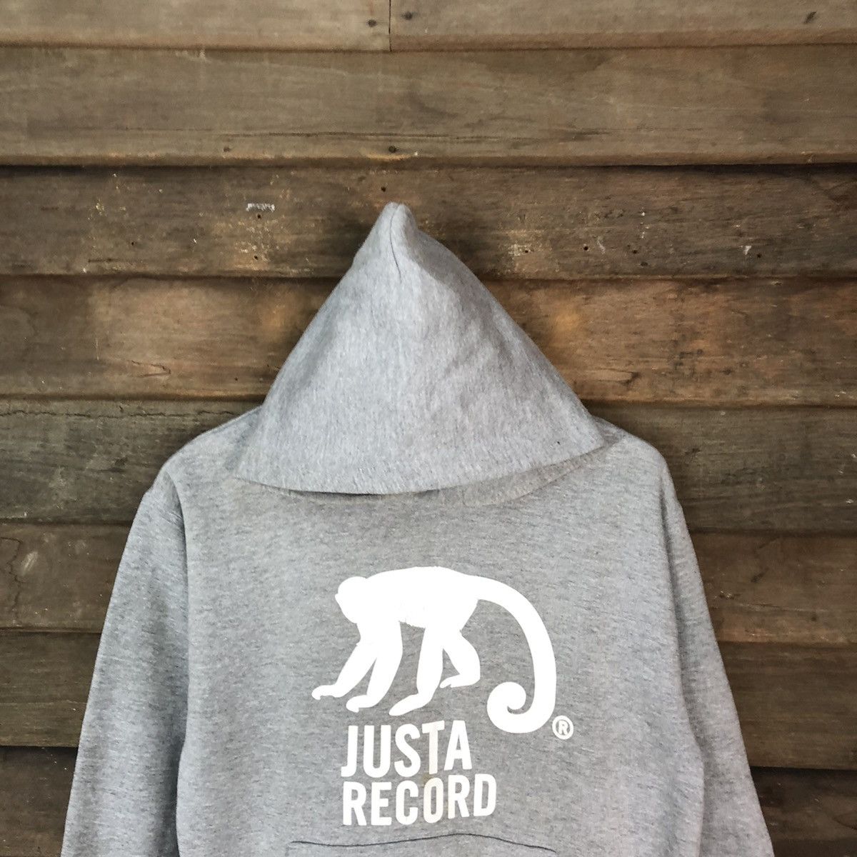 Japanese Brand Just A Record monkey Grey Hoodie sweatshirt #4733 Size US S / EU 44-46 / 1 - 2 Thumbnail