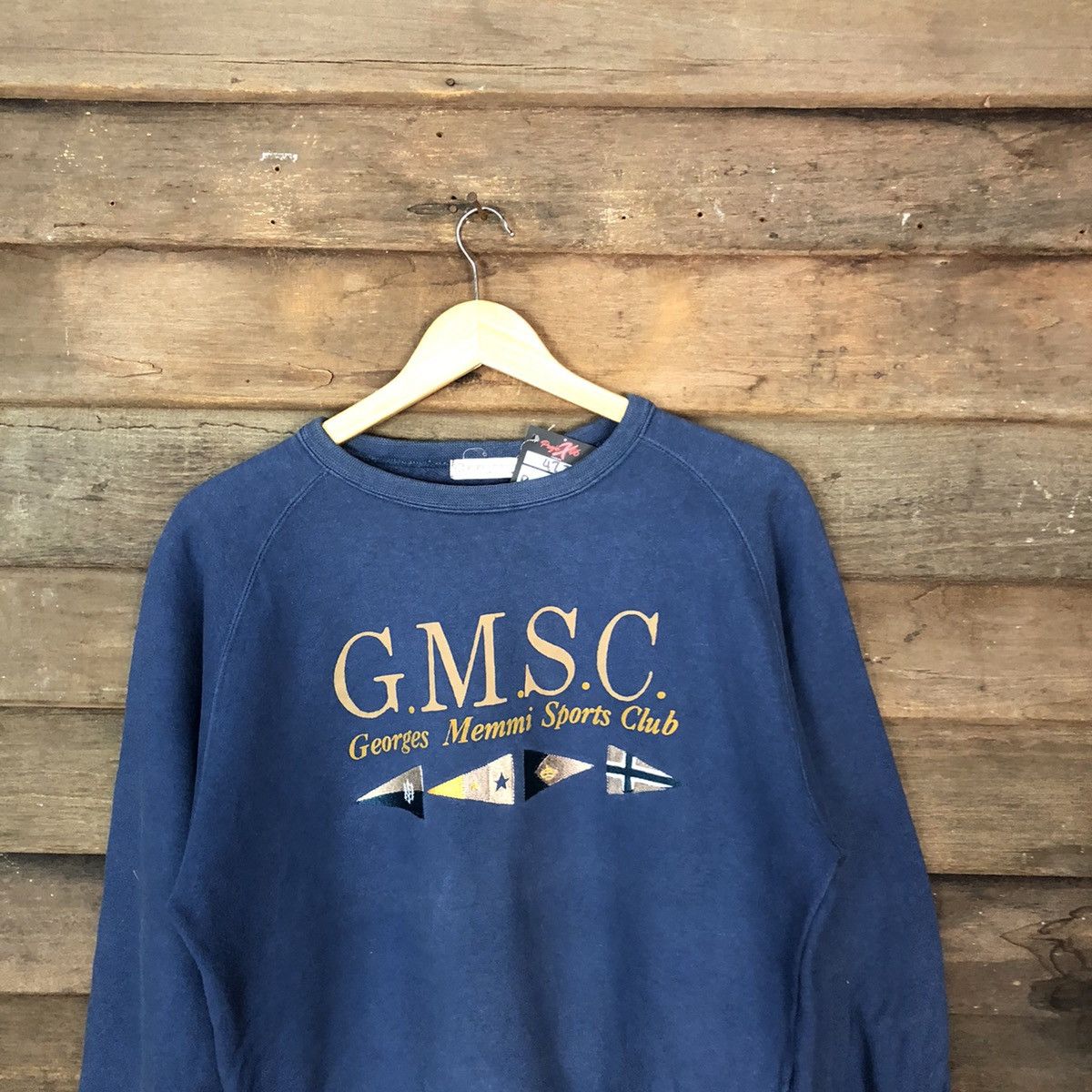 Japanese Brand × Vintage Georges Memmi sport club vintage Blue Sweatshirt #4735 Size US S / EU 44-46 / 1 - 2 Thumbnail