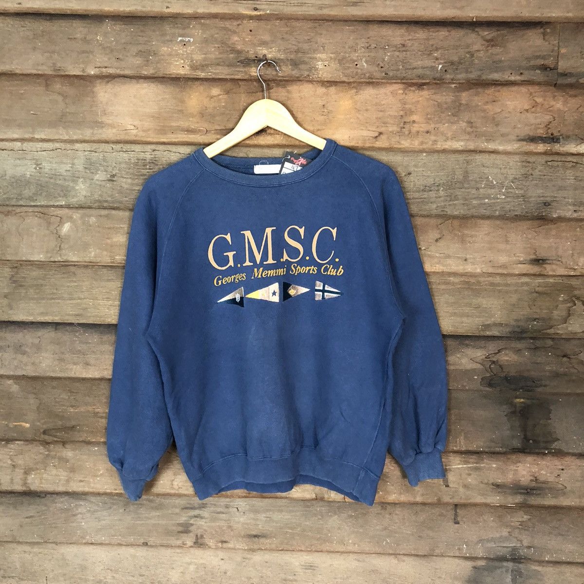 Japanese Brand × Vintage Georges Memmi sport club vintage Blue Sweatshirt #4735 Size US S / EU 44-46 / 1 - 1 Thumbnail