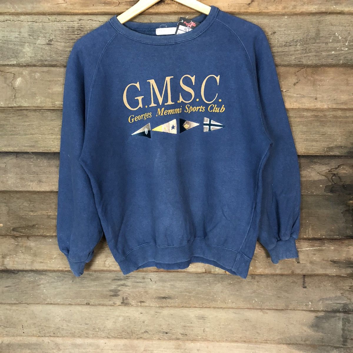 Japanese Brand × Vintage Georges Memmi sport club vintage Blue Sweatshirt #4735 Size US S / EU 44-46 / 1 - 3 Thumbnail