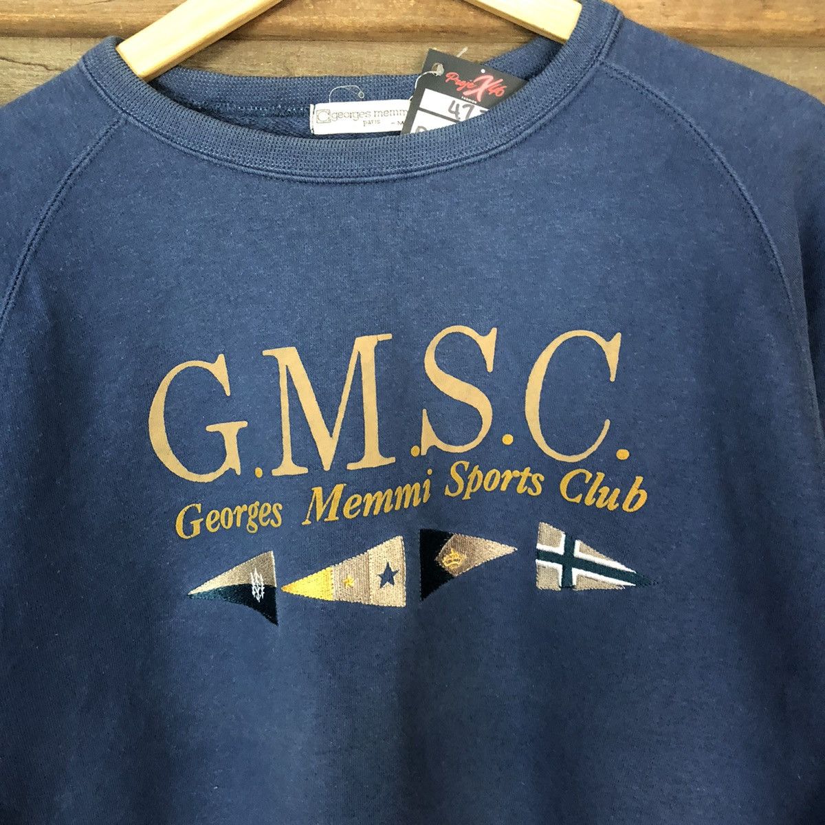 Japanese Brand × Vintage Georges Memmi sport club vintage Blue Sweatshirt #4735 Size US S / EU 44-46 / 1 - 6 Thumbnail