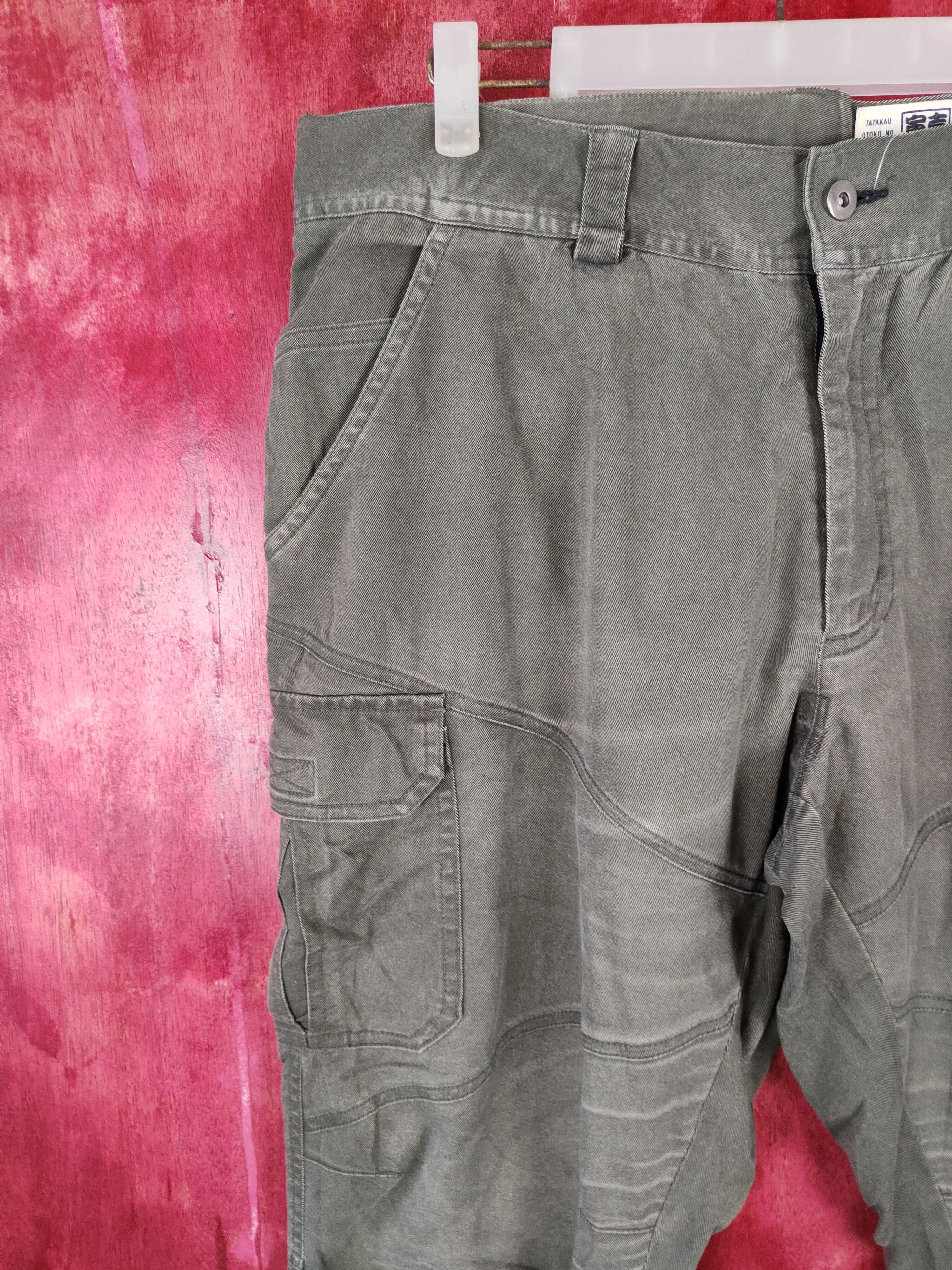 Vintage Tora faded Gray Multi Pocket Tactical Cargo Pants #4889 Size US 34 / EU 50 - 3 Thumbnail