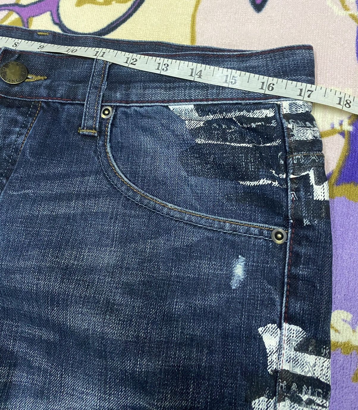 Armani Exchange Rare✌🏼ARMANI EXCHANGE A/X Denim with Rare Design Size US 34 / EU 50 - 20 Thumbnail