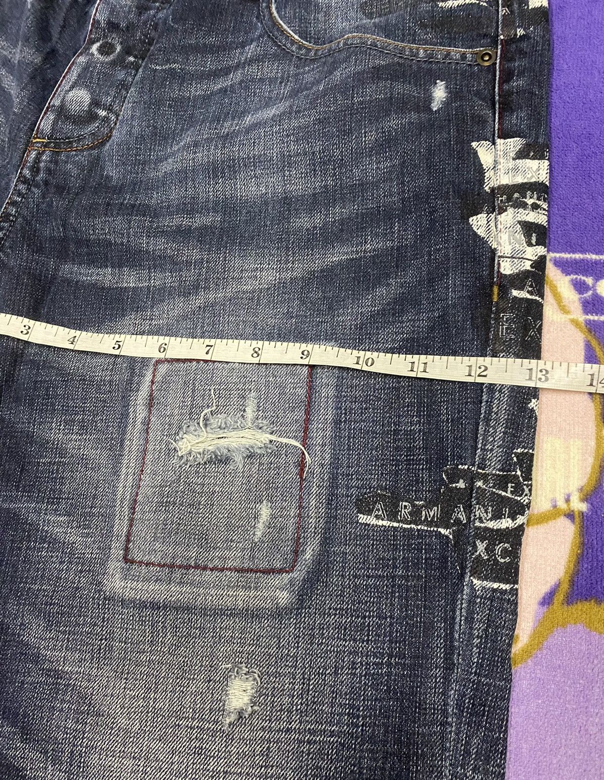Armani Exchange Rare✌🏼ARMANI EXCHANGE A/X Denim with Rare Design Size US 34 / EU 50 - 22 Thumbnail