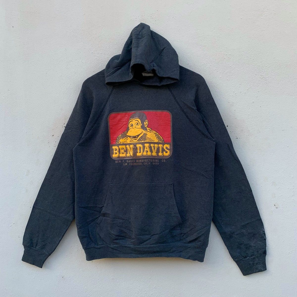 Ben Davis × Hanes × Vintage Vintage 90s BEN DAVIS BIG LOGO HANES TAG Hoodie Jacket Size US L / EU 52-54 / 3 - 1 Thumbnail